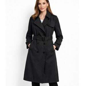 Defense Logistics Agency Garrison Collection Black All Weather Trench Coat 8 NWT